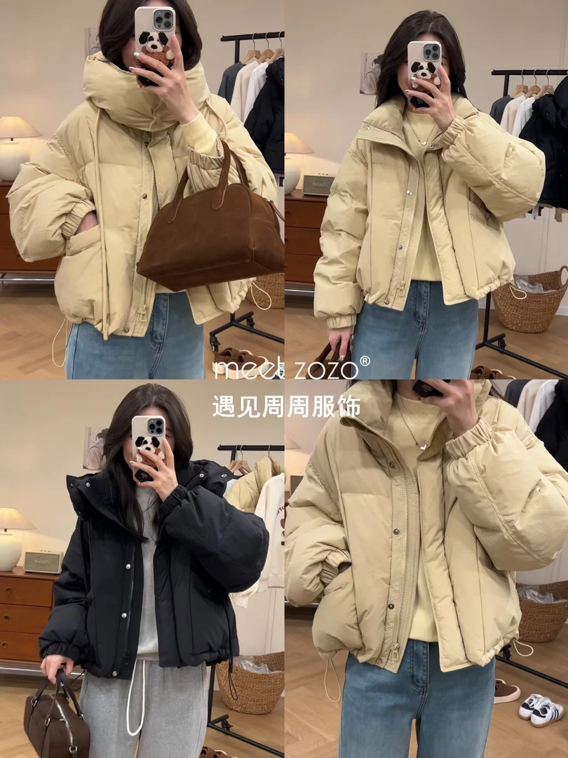 MEET ZOZO【周周】“韩货羽绒服”新标90白鸭绒连帽羽绒服女1410264