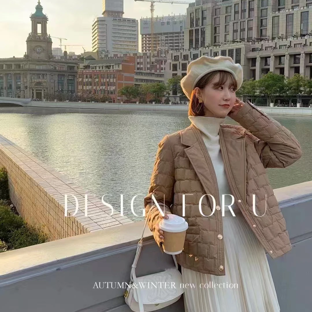 【娜哥推荐】2024冬季新款时尚通勤百搭小香风轻薄衬衣领外套