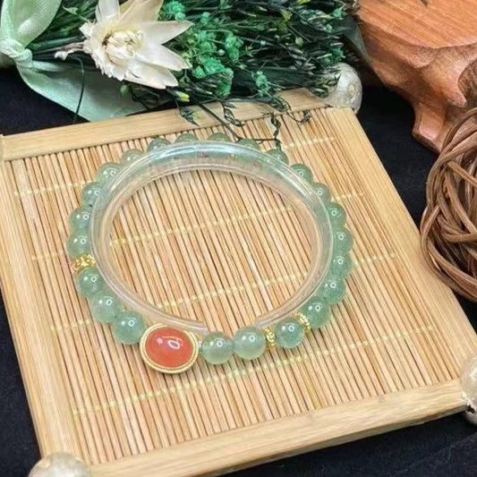 勤瑶单圈绿草莓手串9154