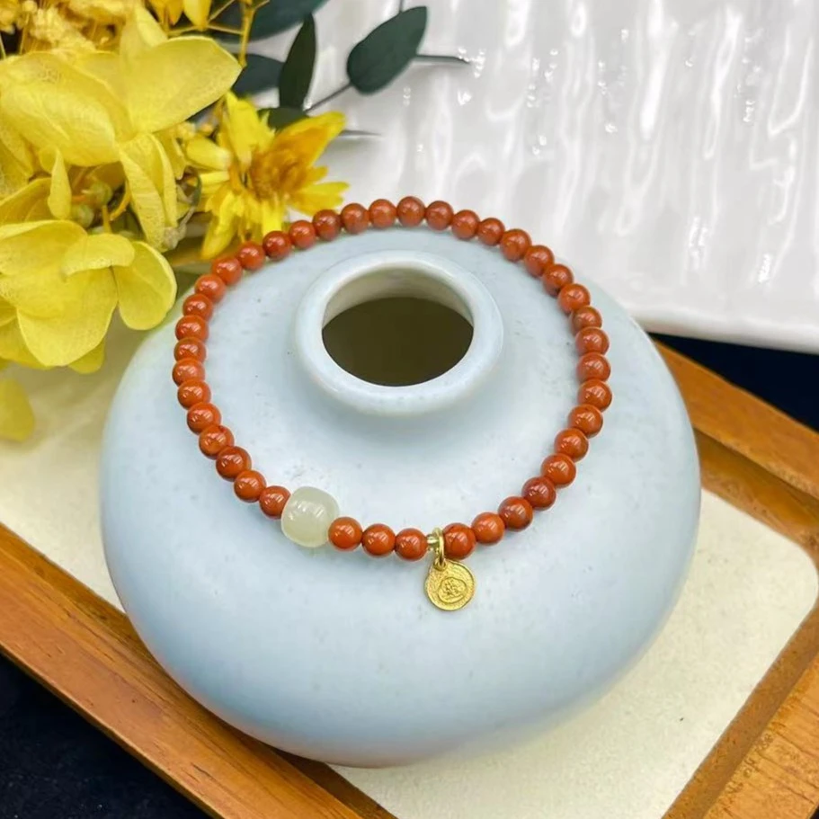 南红小米珠手串女士轻奢百搭精美天然南红手串9432(多样性发货）