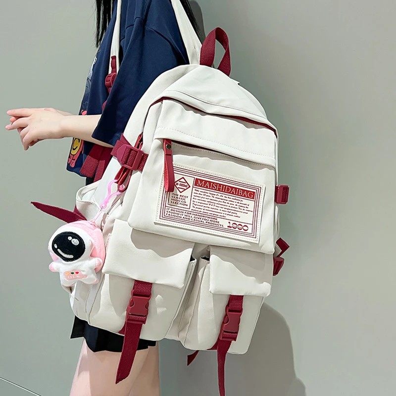 高中生书包双肩包女2023新款背包初中女生大学生大容量减负旅行包