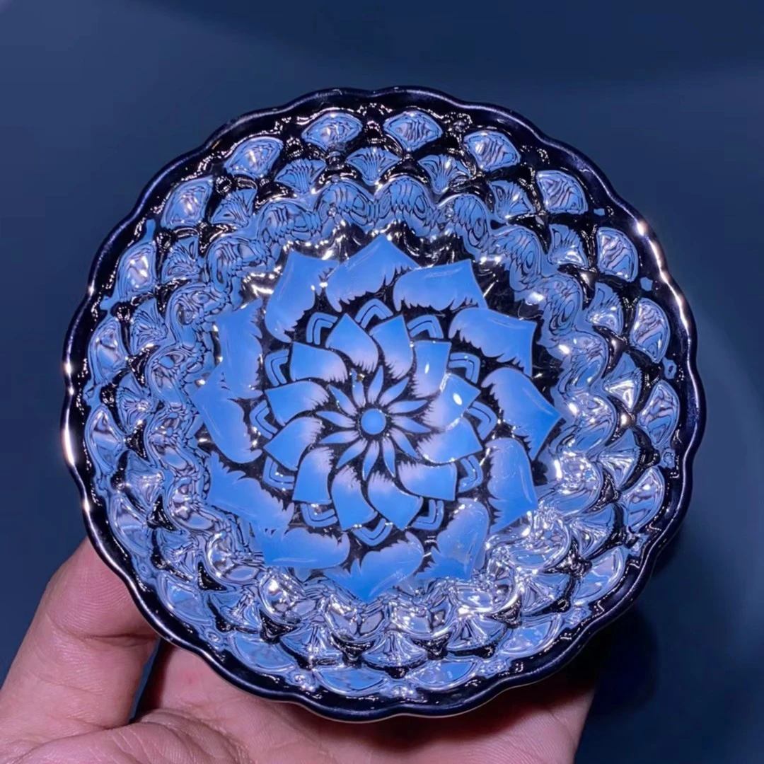 【闪购商品】  花开富贵主人杯 蓝莲花
