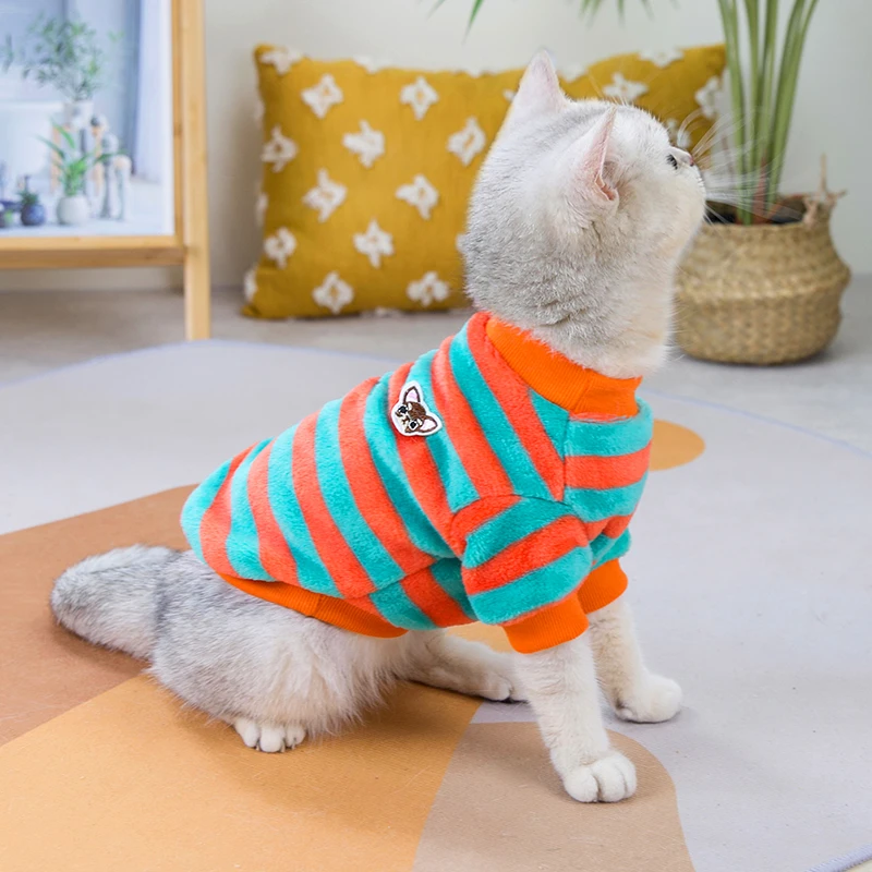 猫咪衣服布偶猫蓝猫狗狗秋冬款保暖比熊泰迪幼猫绒衣宠物用品冬季