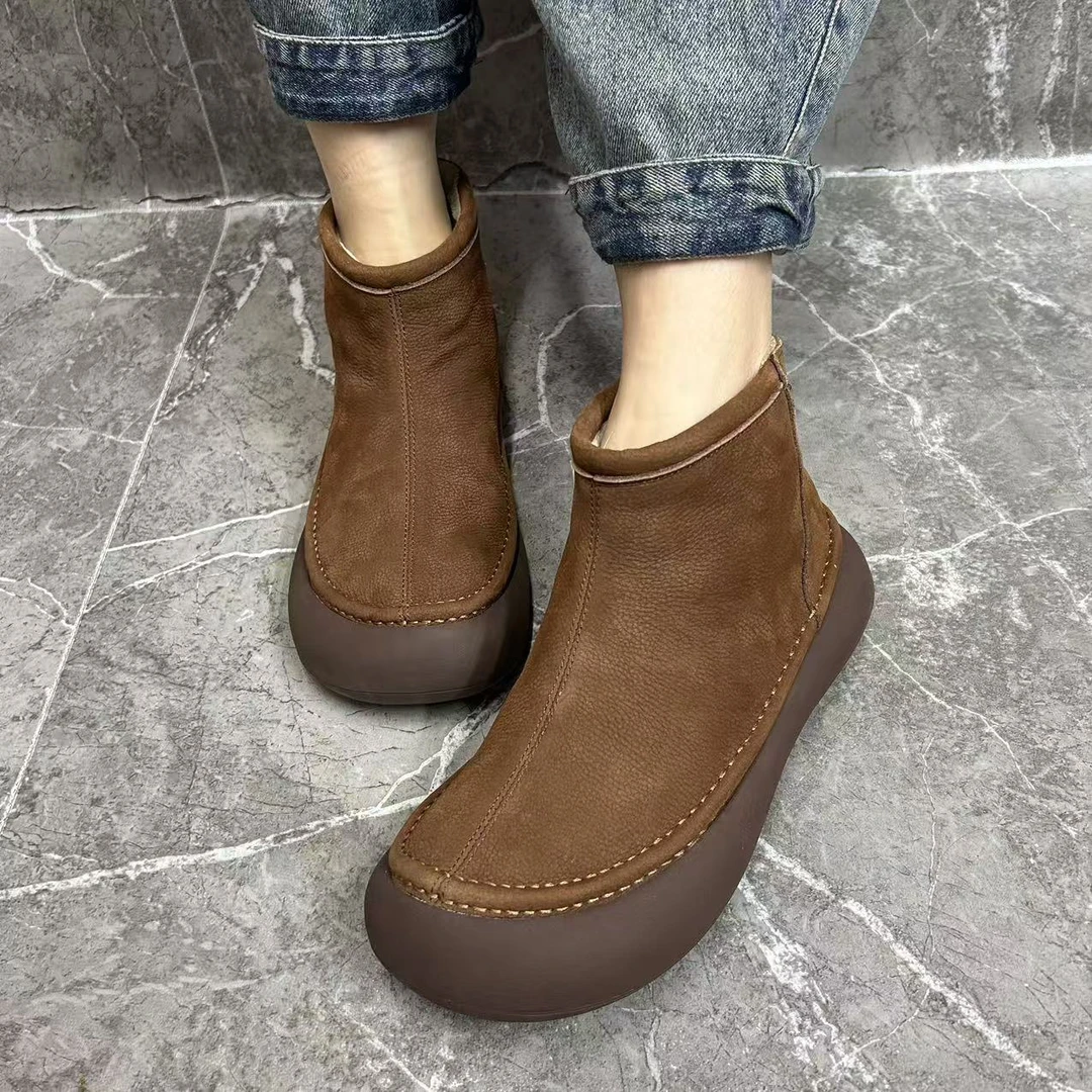 新款复古风柔软舒适百搭休闲女鞋（加绒）2716-13