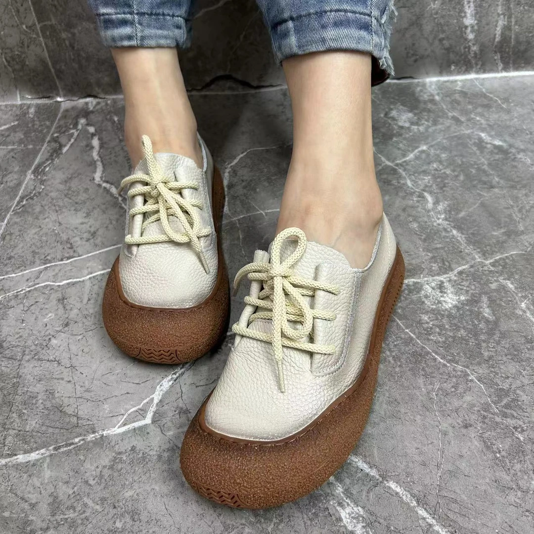 新款复古风柔软舒适百搭休闲女鞋9138