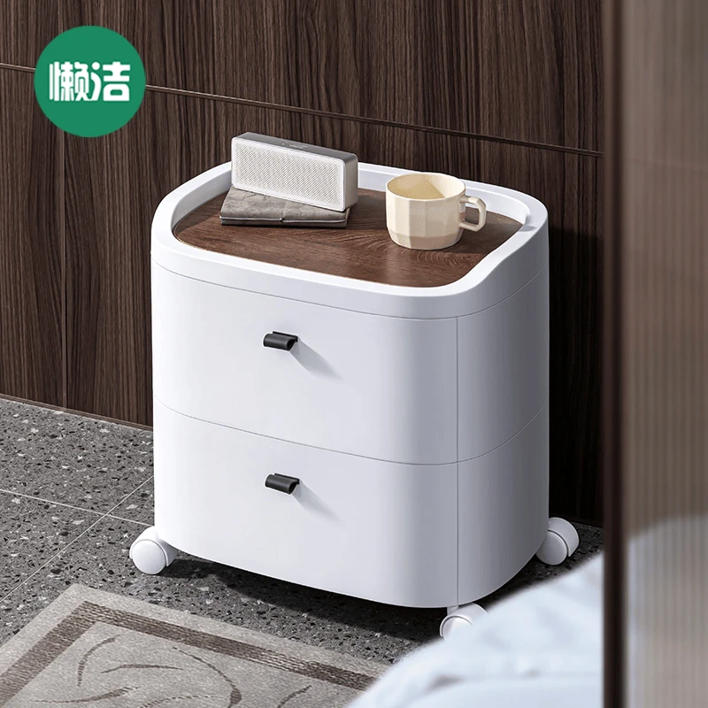 【懒洁】床头柜零食玩具置物柜储物柜子多层客厅卧室收纳吸盘