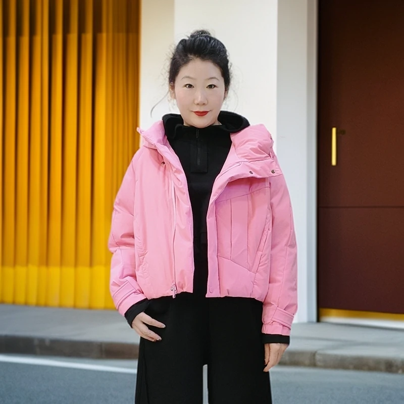 【XINHUI品质】2024秋冬休息百搭女士简约短款棉服