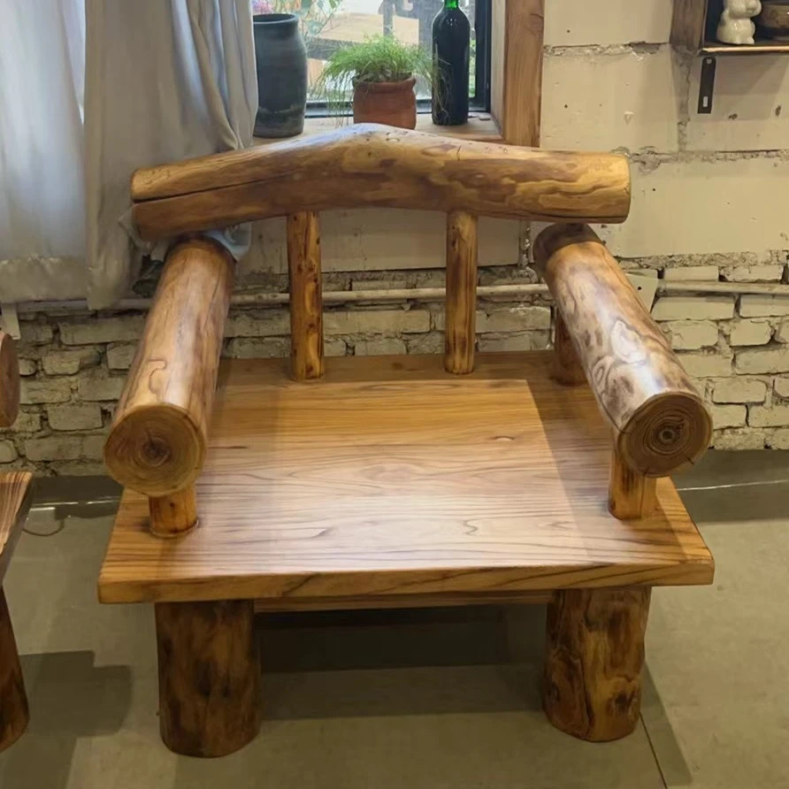 朴匠老榆木沙发新中式客厅家用办公酒吧阳台