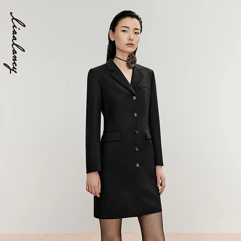 LANCY/朗姿新款商务高级西装连衣裙通勤职业正装裙子女气质女士