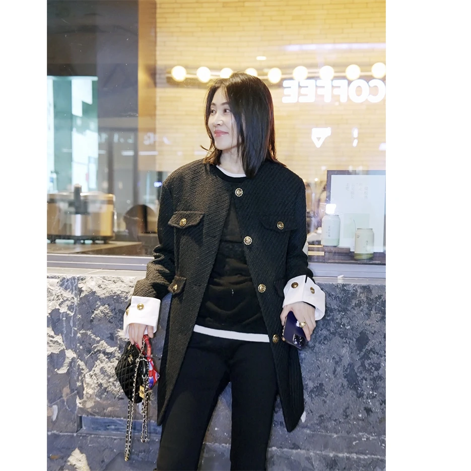 【FELOCCA】假两件羊毛打底外穿chao舒适毛衣上衣  NYN-2621