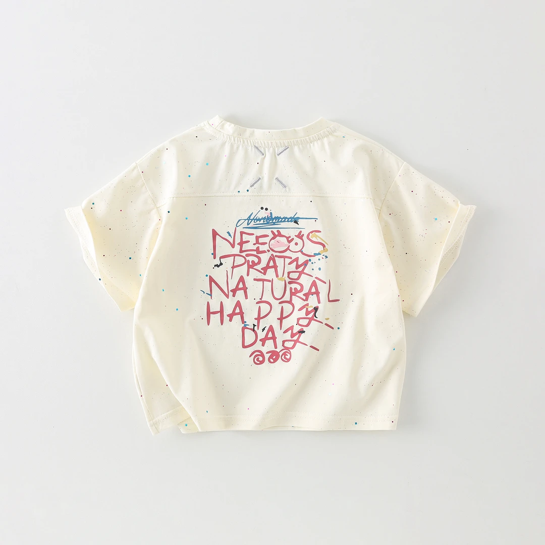 【工厂直发】儿童T恤夏季2024新款韩版男童帅气百搭卡通短袖AX627