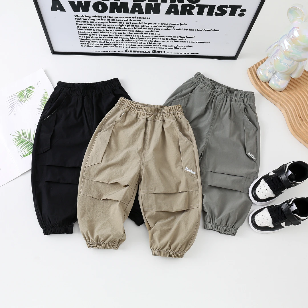 【卡尔达专属】儿童工装防蚊裤夏季2024新款时髦百搭休闲男童裤子