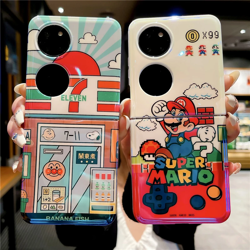 华为p50pocket手机壳硅胶卡通软壳P50宝盒保护壳Pocket S折叠外壳