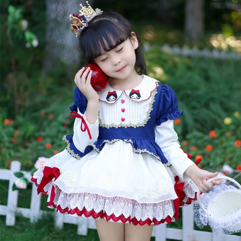 2025秋装新品女童连衣裙洛丽塔蓬蓬裙周岁生日礼物表演礼服长袖