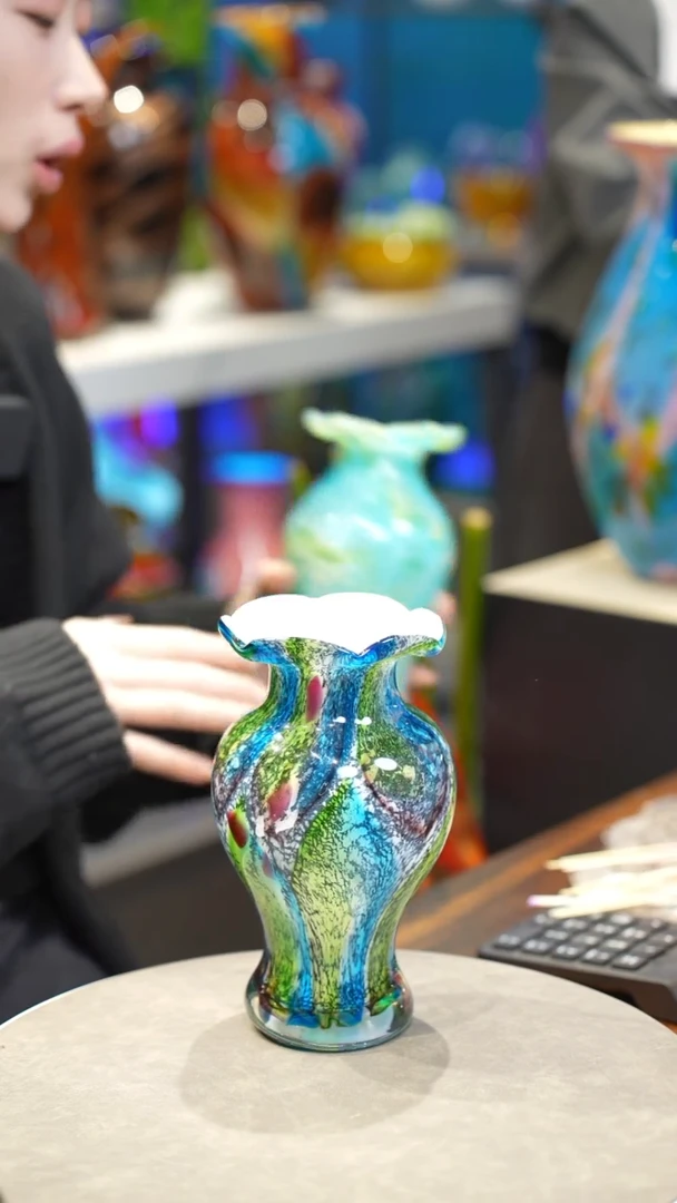 【闪购商品】手工琉璃花器一级色料空运包邮上门