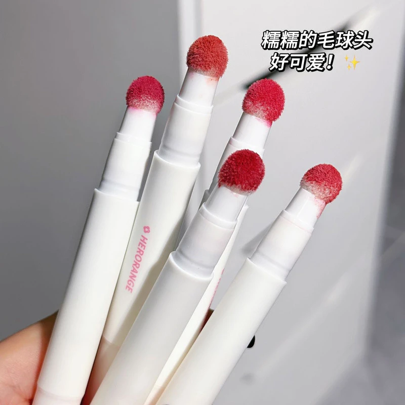 新品推荐~萌彩空气唇釉哑光气垫唇霜唇粉霜女素颜显白秋冬砖红色