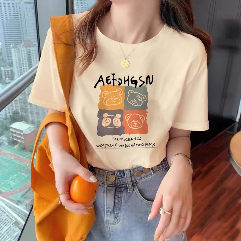 纯棉印花短袖t恤夏装宽松半袖上衣辣妈款产后外穿喂奶哺乳衣夏季