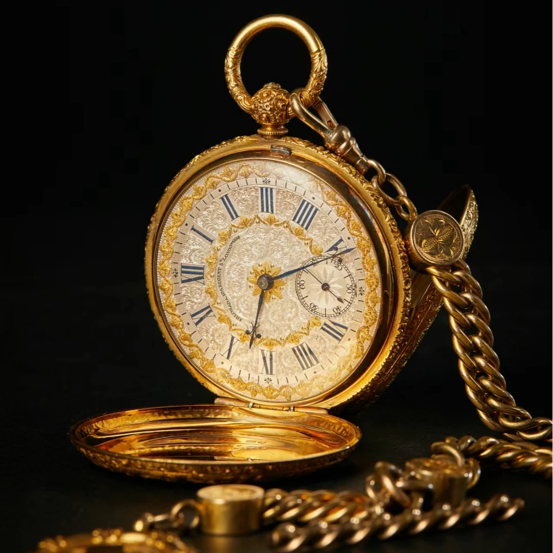 中古回流经典怀表轻奢时尚复古欧式vintage美式创意金色个性工艺