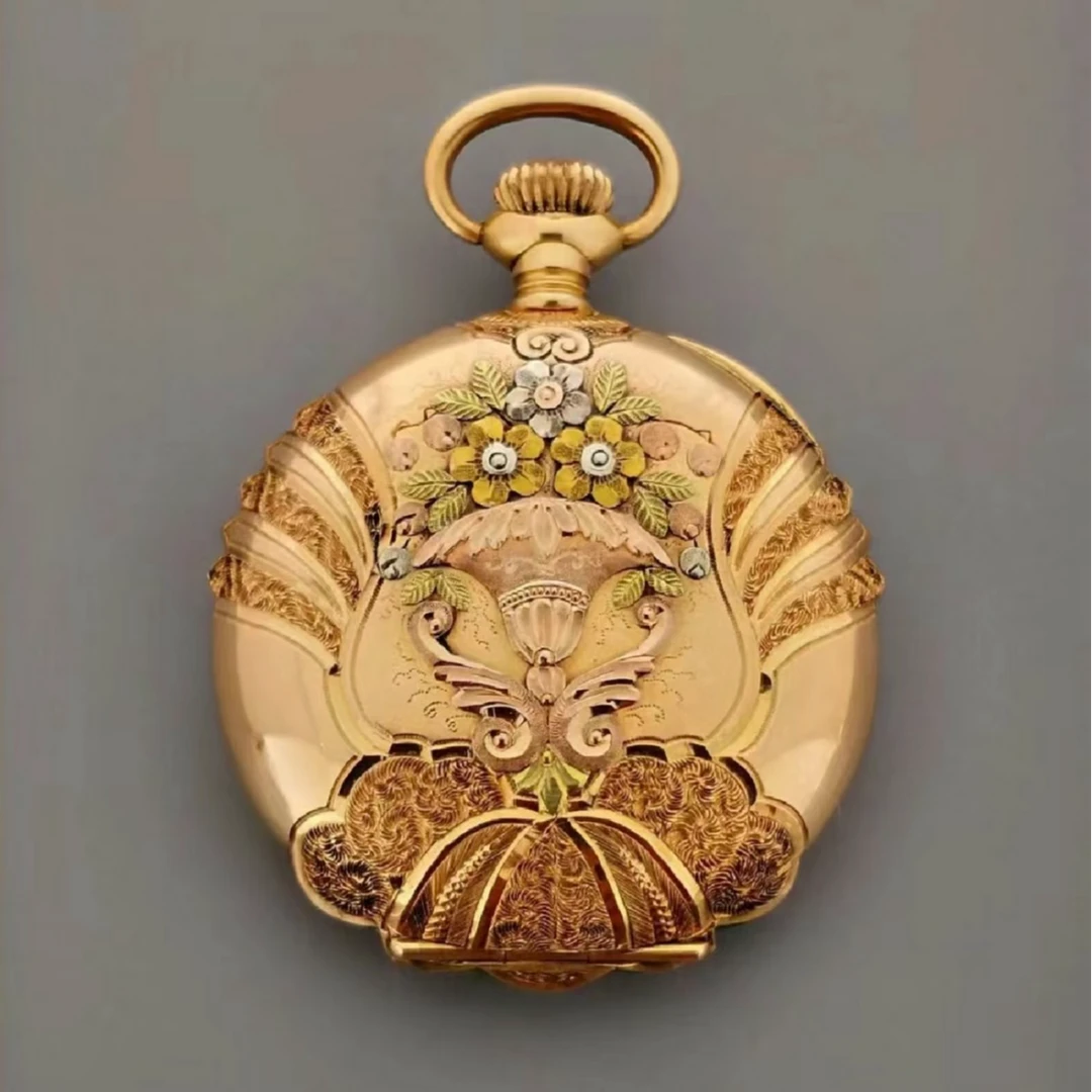 中古回流经典怀表气质百搭复古古典精美时尚工艺双面创意金色古法