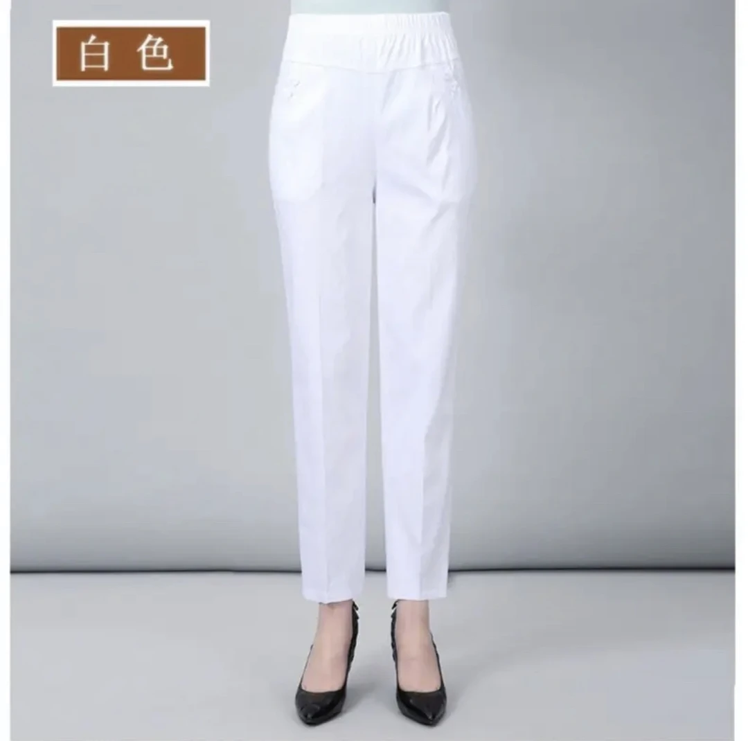 2025夏季新款休闲百搭高腰纯色直筒裤子