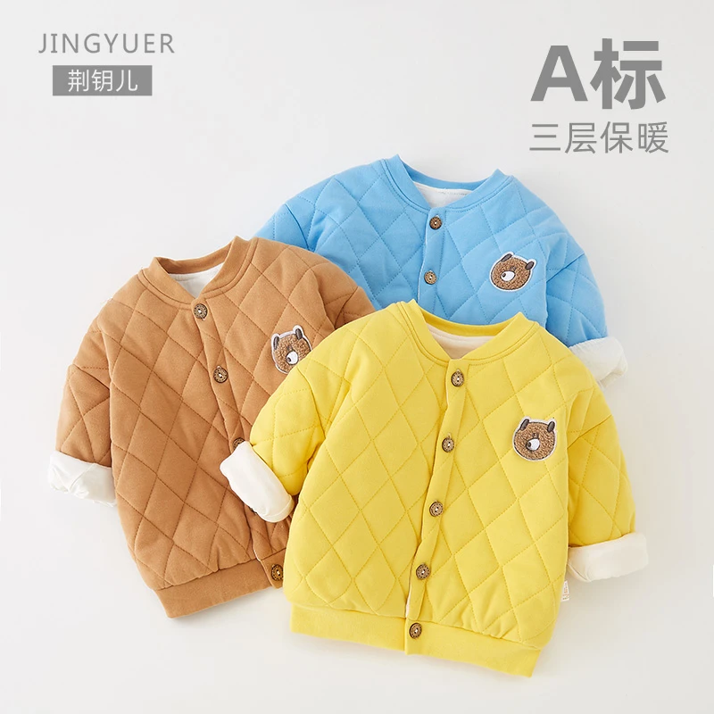 宝宝棉袄冬季新品儿童短款棉服男童加厚保暖上衣婴儿棉衣夹棉外套