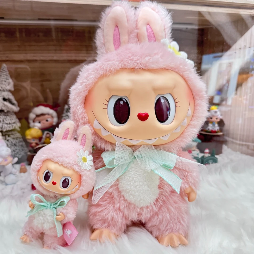 labubu搪胶手办盲盒毛绒周边大娃可爱公仔潮流dimoo摆件玲娜贝儿