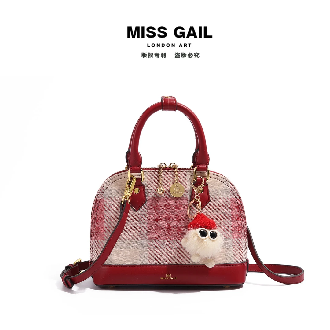 Miss Gail秋季新款时尚潮流百搭斜挎包1449欢乐颂红