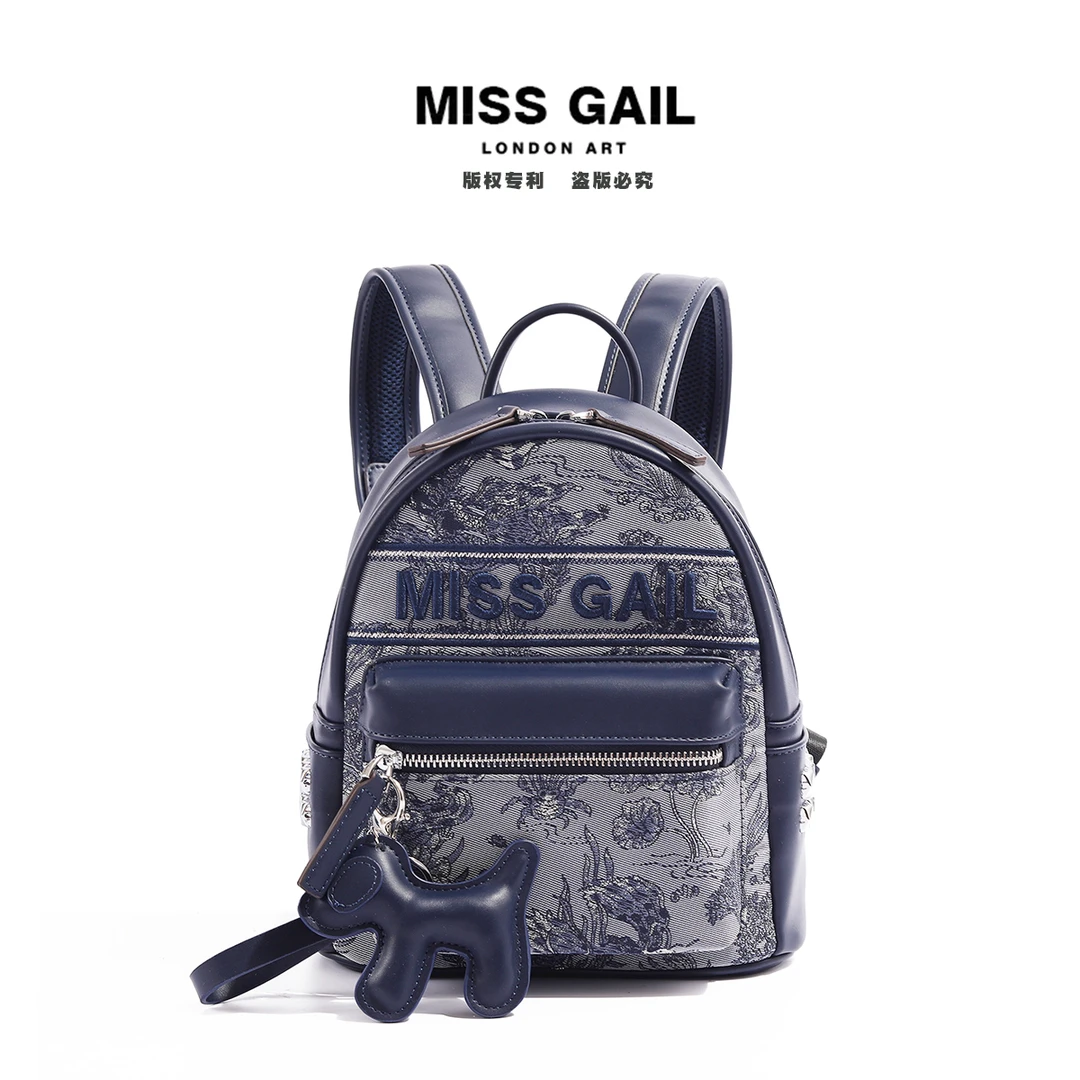 Miss Gail高级书包休闲百搭双肩包1378青花瓷