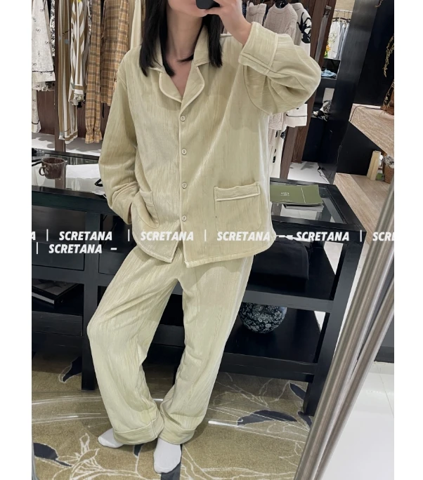 SCRETANA/安娜的秘密绿阁家居服长袖长裤家居服套装SE8179