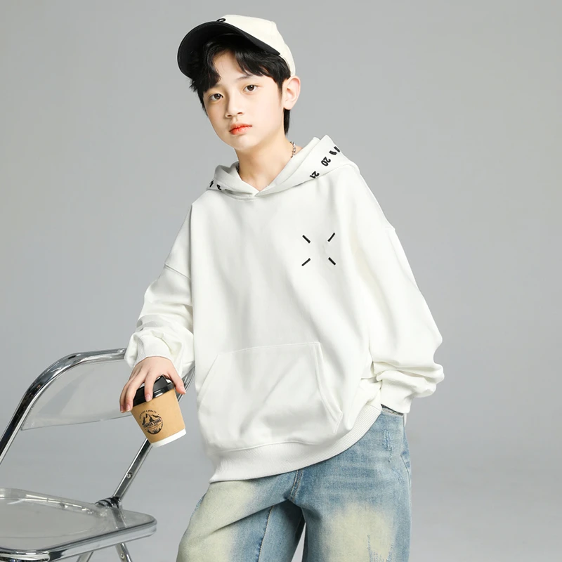 男童卫衣春秋季连帽套头上衣儿童秋装6-12岁中大童男孩长袖洋气潮