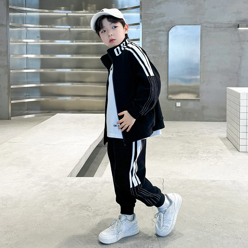 儿童套装男童春秋款外套6-12岁潮款15男孩洋气炸街中大童韩版帅气