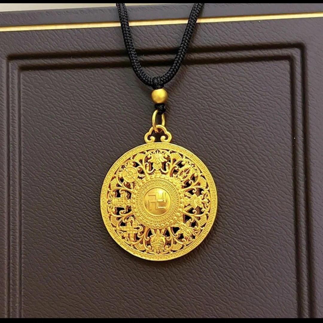 合金项链 【八宝罗盘】新中式国潮风复古优雅轻奢编织绳