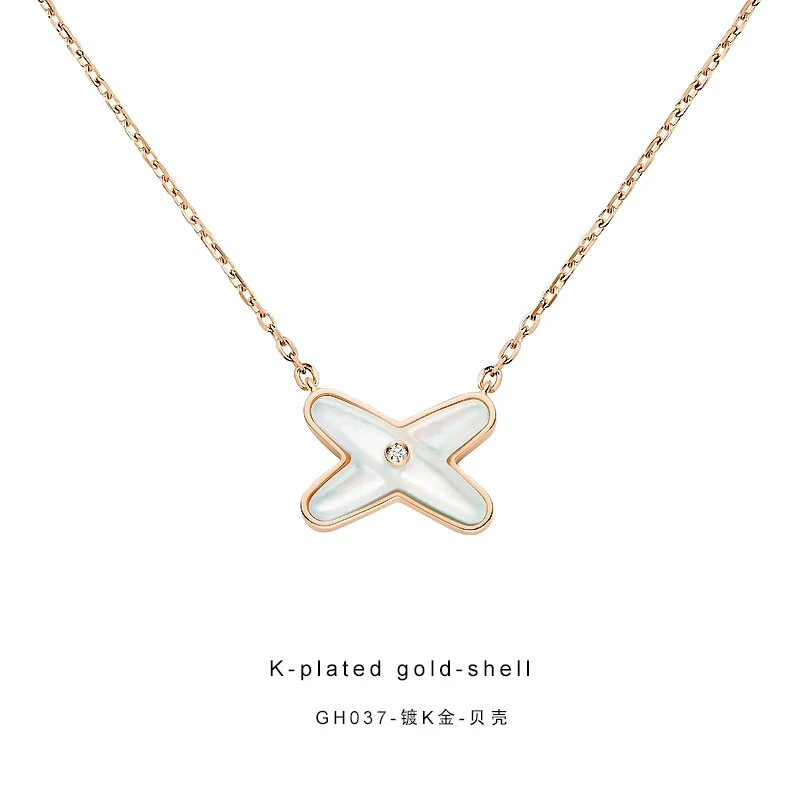 交叉X精致百搭高级感锁骨链GH037