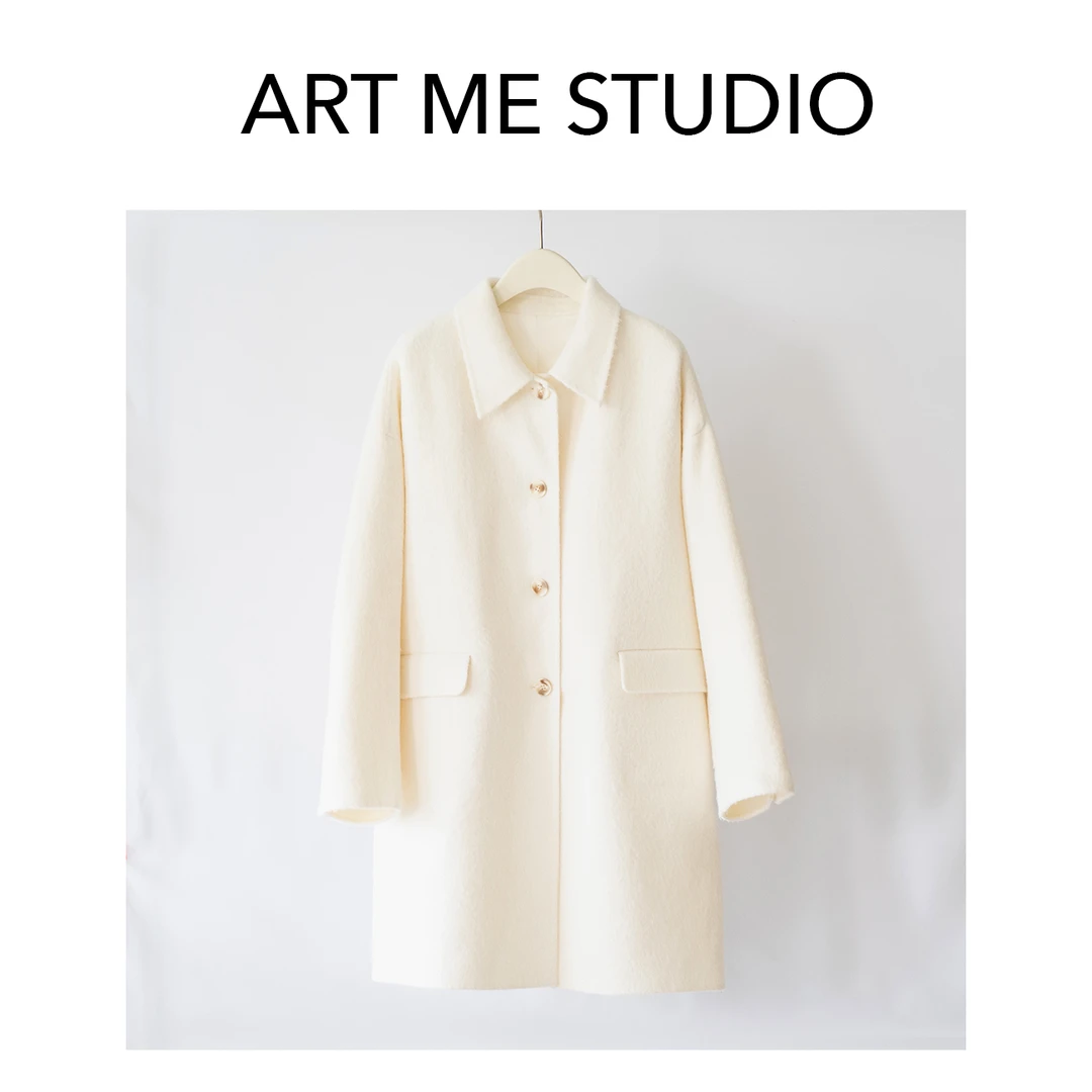 ART ME 瓜瓜呀【爱尔兰大衣】双面呢大衣气质时尚休闲百搭翻领f005