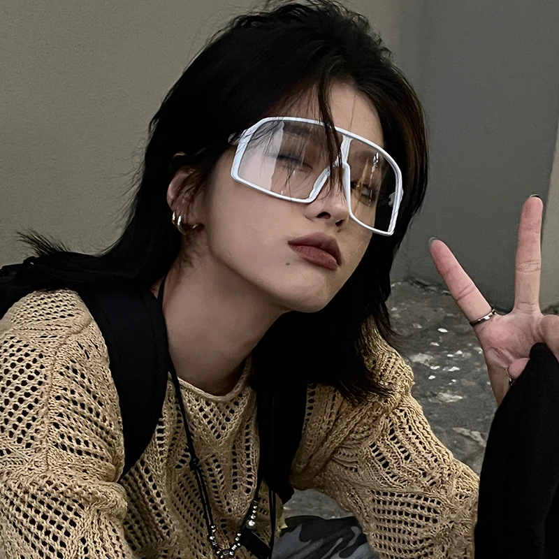 透明白色骑行眼镜女防紫外线变色防风护目风镜公路自行车太阳镜潮