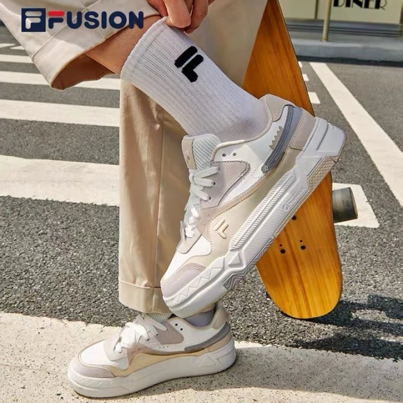 FILA FUSION情侣板鞋潮秋季新款潮流休闲运动鞋BANK T12W/M232202