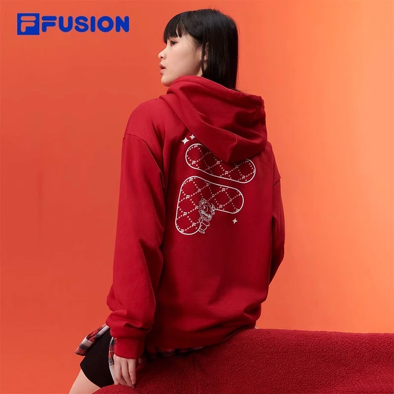 【龙年拜年卫衣】FILA FUSION斐乐25情侣款针织套头衫 T11U413207