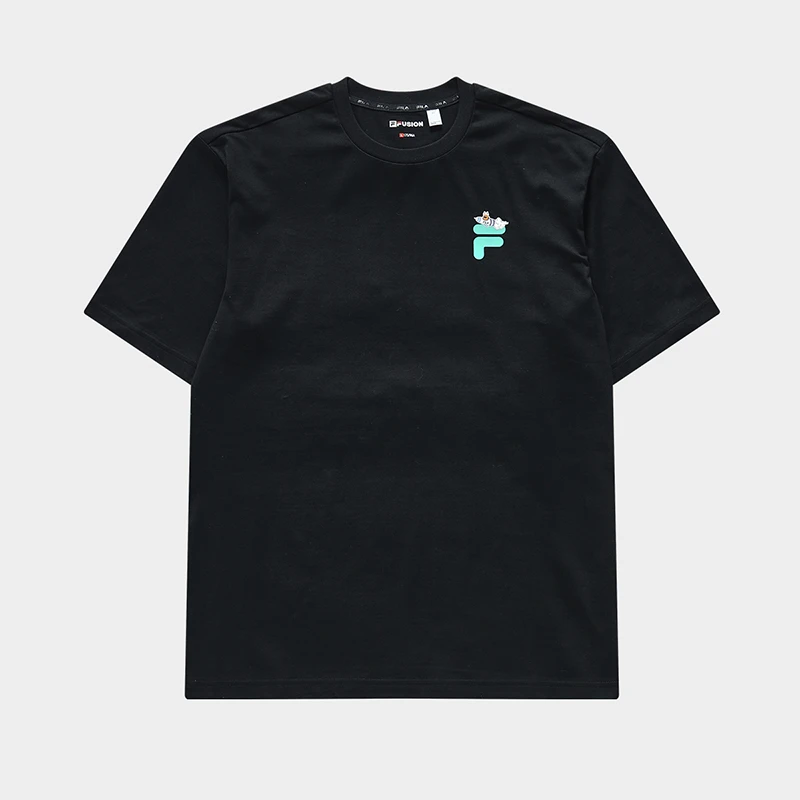 FILAFUSION情侣复古速干多彩时尚针织短袖衫春夏男女T11U323111