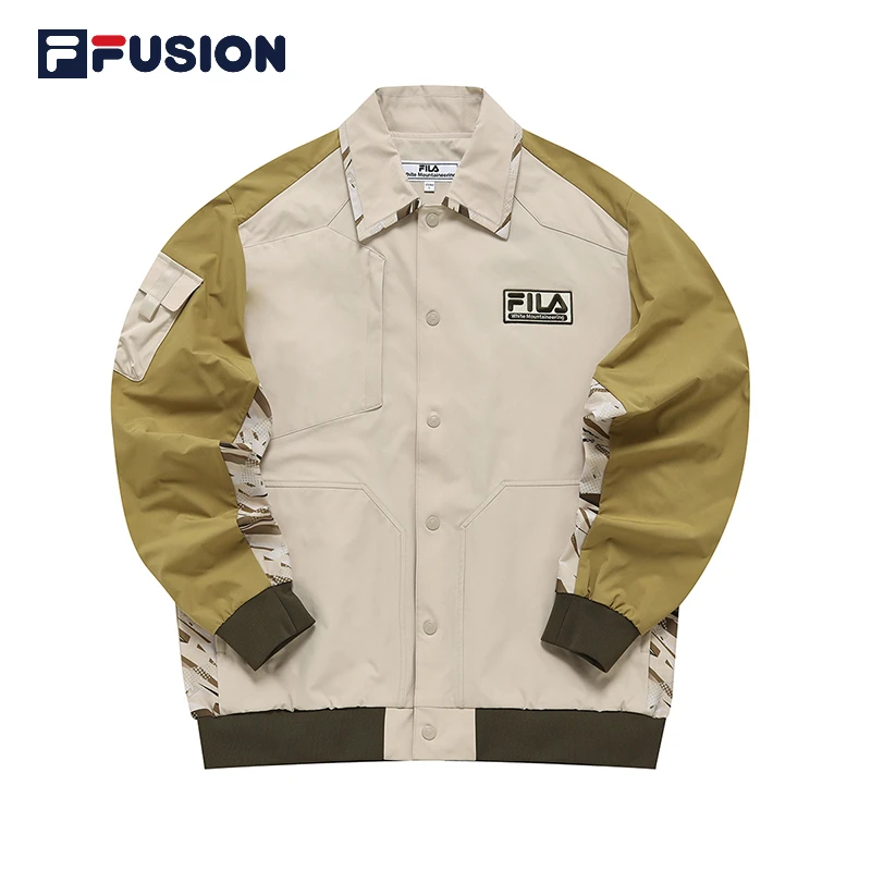 FILA FUSION斐乐男士时尚潮流外套宽松梭织上衣2022年T11M217710