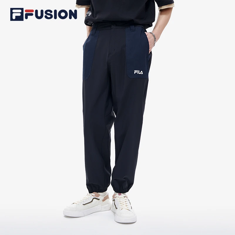 梭织长裤FILA FUSION潮牌 男子时尚潮流休闲运动宽松T11M226803