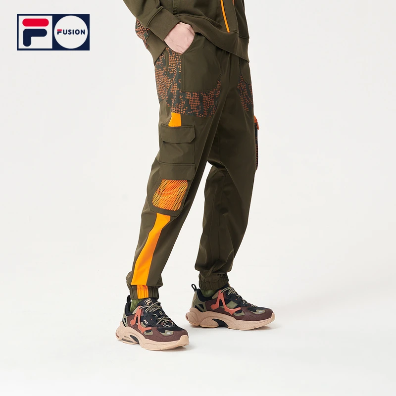 梭织长裤FILA FUSION x WM白山联名斐乐潮牌秋休闲男子T11M1478