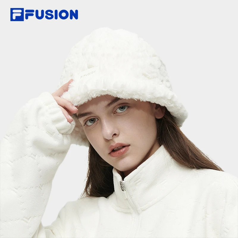FILA FUSION女子毛绒圆帽 春夏时尚百搭绒帽保暖帽 T13W343202