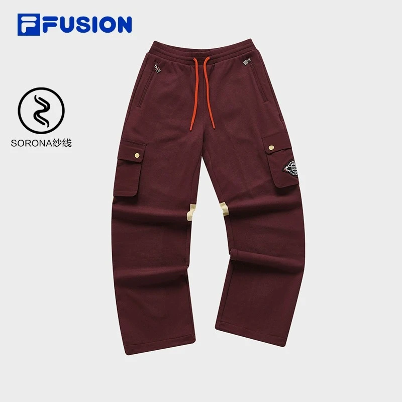 FILA FUSIONX FACETASM斐乐针织长裤 冬潮流工装直口裤T11W347603