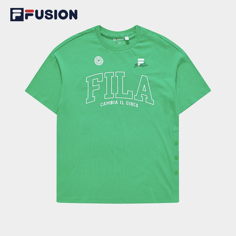 FILA FUSION斐乐运动休闲时尚针织T恤2023新款短袖衫T11W325110