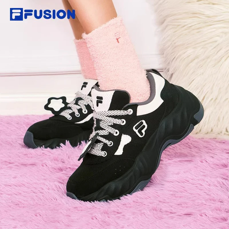 海星2代FUSION斐乐潮牌流光风女鞋百搭增高老爹鞋T12W441004F