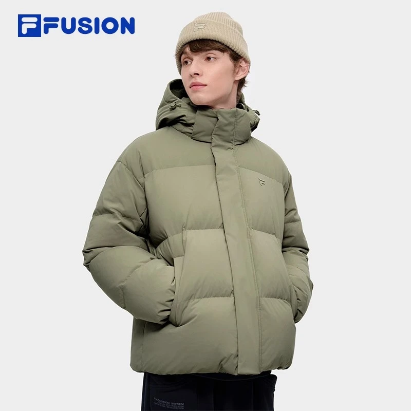 FILA FUSION斐乐运动羽绒服鸭绒新款休闲宽松羽绒服T11M445905F
