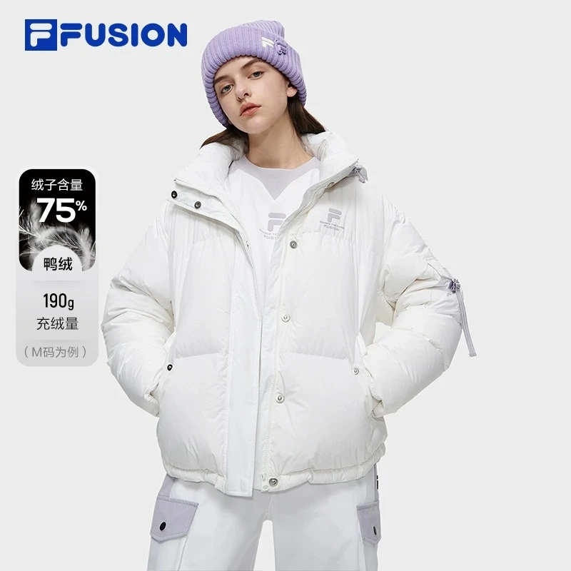 FILA FUSION斐乐羽绒服时尚冬季潮流休闲宽松连帽上衣T11W341911