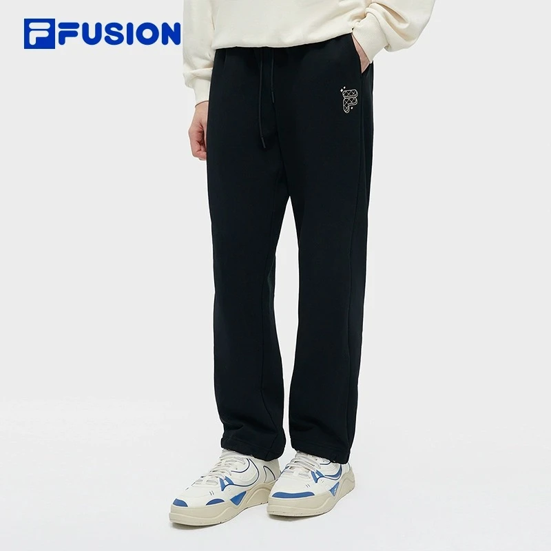 FILA FUSION斐乐潮牌长裤2024款时尚百搭宽松运动裤T11M413605