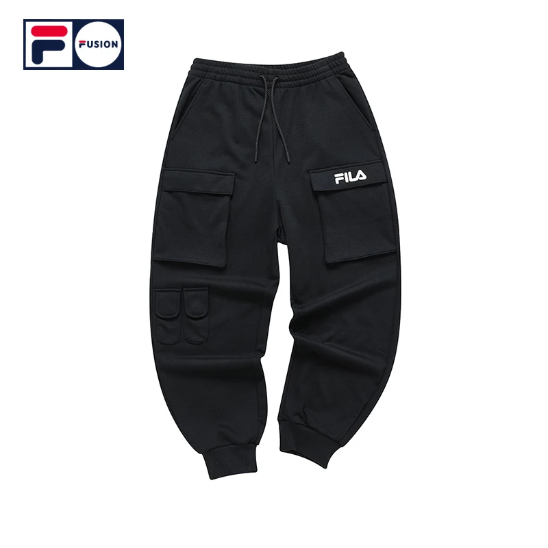 FILA FUSION斐乐潮牌女长裤2022秋季新款束脚工装裤T11W211603