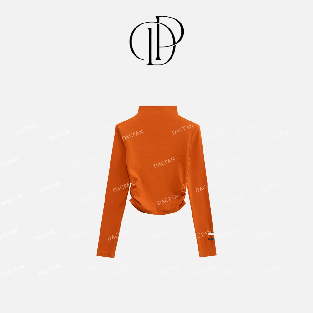 DACPAN-“小蛮腰”螺纹半高领磨毛收腰上衣 2024/盼•PP  CPA362